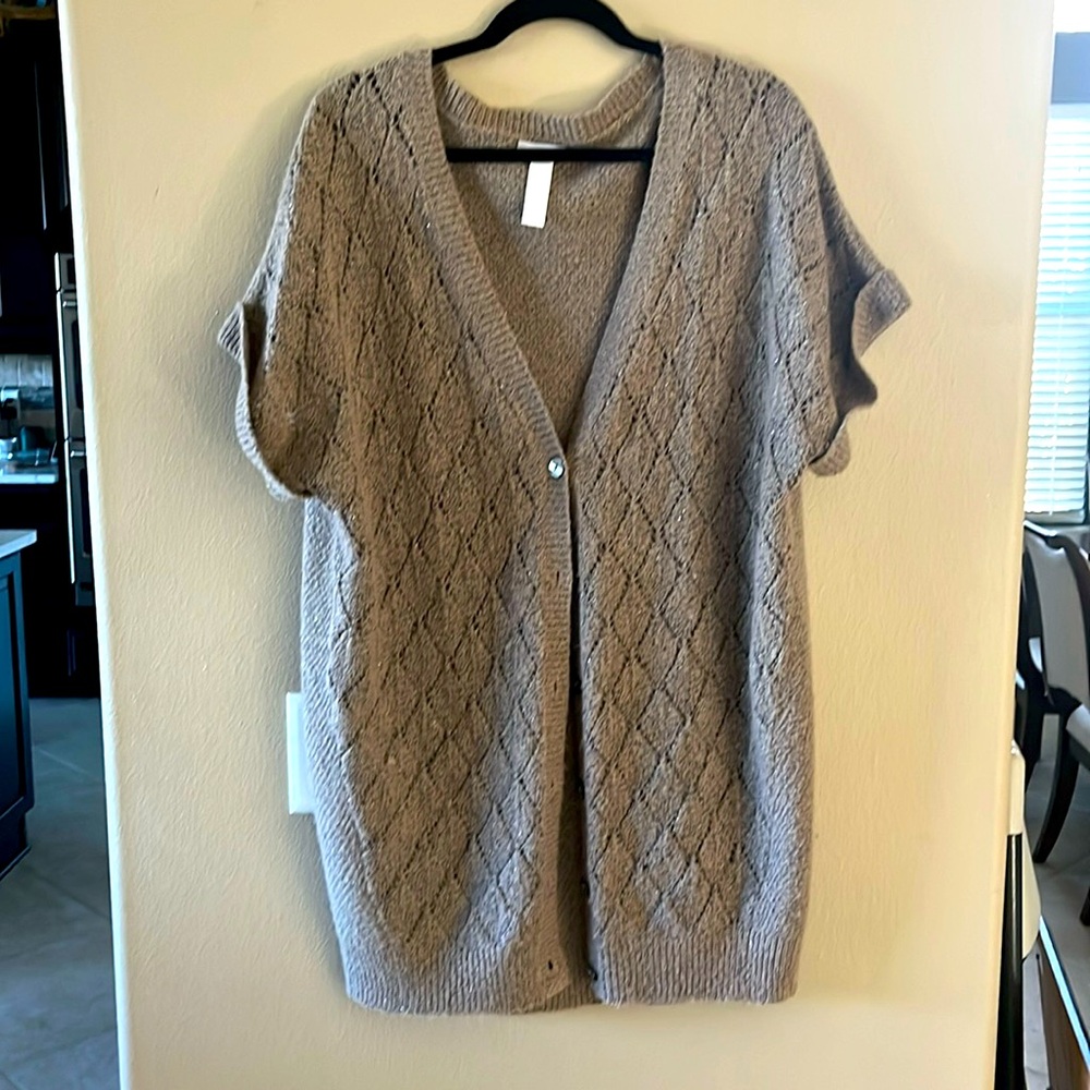 Tan short sleeve sweater